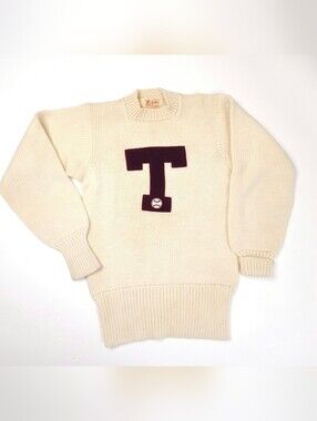 Dick Fischer Buffalo NY Oakes Bros Vintage Wool Letterman T Baseball Sweater
